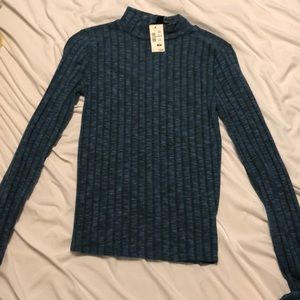 Blue turtle neck shirt